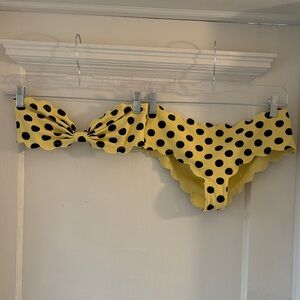 Marysia Swim Yellow with Black Polka Dot Antibes Bikini